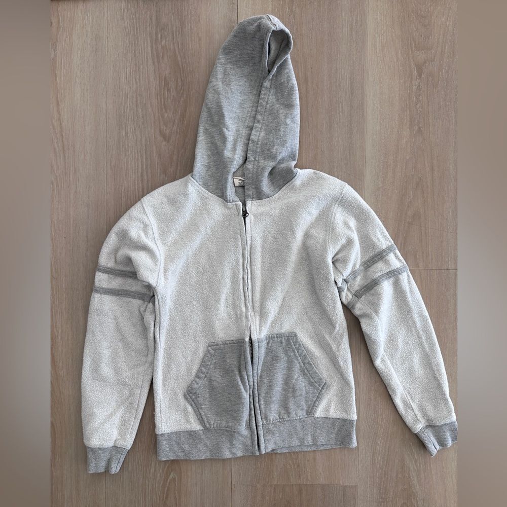 Boys Wes & Willy Zip Hoodie, Light Gray, Size 7